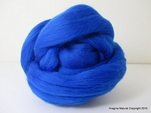 Free Shipping Blue Handmade Merino Roving Wool Hand Spinning Felting Fibre  Araucania Craft Art Chilean Knitting Chunky 18 Microns